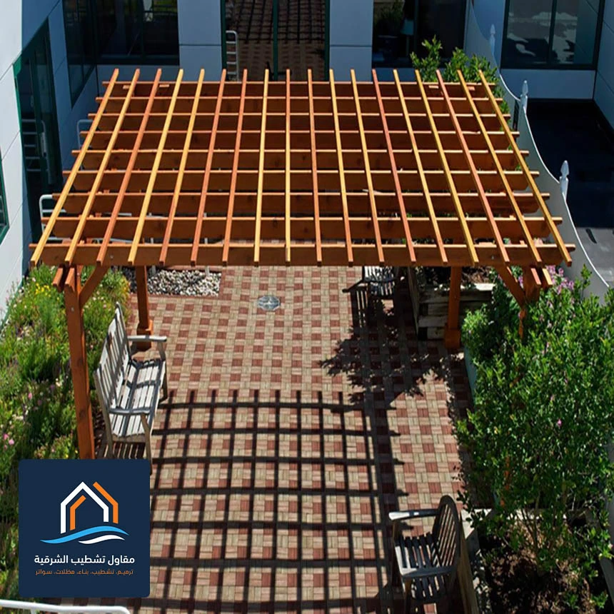 مظلات خشبية للحدائق بالخبر