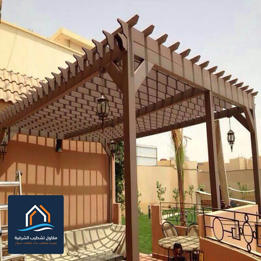 مظلات خشبية للحدائق بالخبر