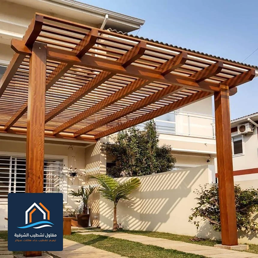 مظلات خشبية للحدائق بالخبر